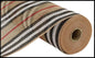 10.25"X10YD JUTE STRIPE MESH NATURAL/BLACK/WHITE/RED