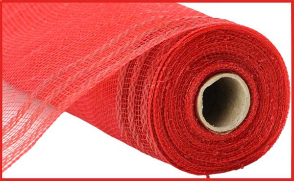 10.25"X10YD BORDER STRIPE METALLIC MESH RED/MATTE RED