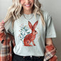 Rabbit, Folk Art, Scandinavian, Winter, Christmas, Comfort Colors Tshirt