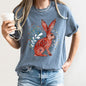 Rabbit, Folk Art, Scandinavian, Winter, Christmas, Comfort Colors Tshirt