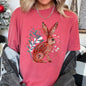 Rabbit, Folk Art, Scandinavian, Winter, Christmas, Comfort Colors Tshirt