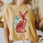Rabbit, Folk Art, Scandinavian, Winter, Christmas, Comfort Colors Tshirt