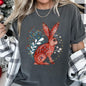 Rabbit, Folk Art, Scandinavian, Winter, Christmas, Comfort Colors Tshirt