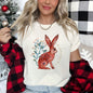 Rabbit, Folk Art, Scandinavian, Winter, Christmas Super Soft Tees