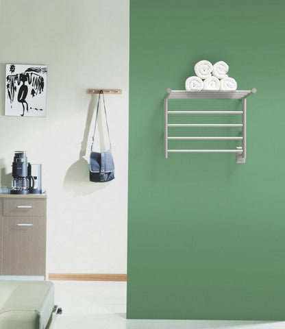 Radiant Shelf Hardwired + Plug-in Combo 8 Bar Towel Warmer