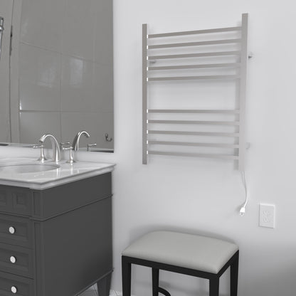 Radiant Square Hardwired + Plug-in Combo 10 Bar Towel Warmer