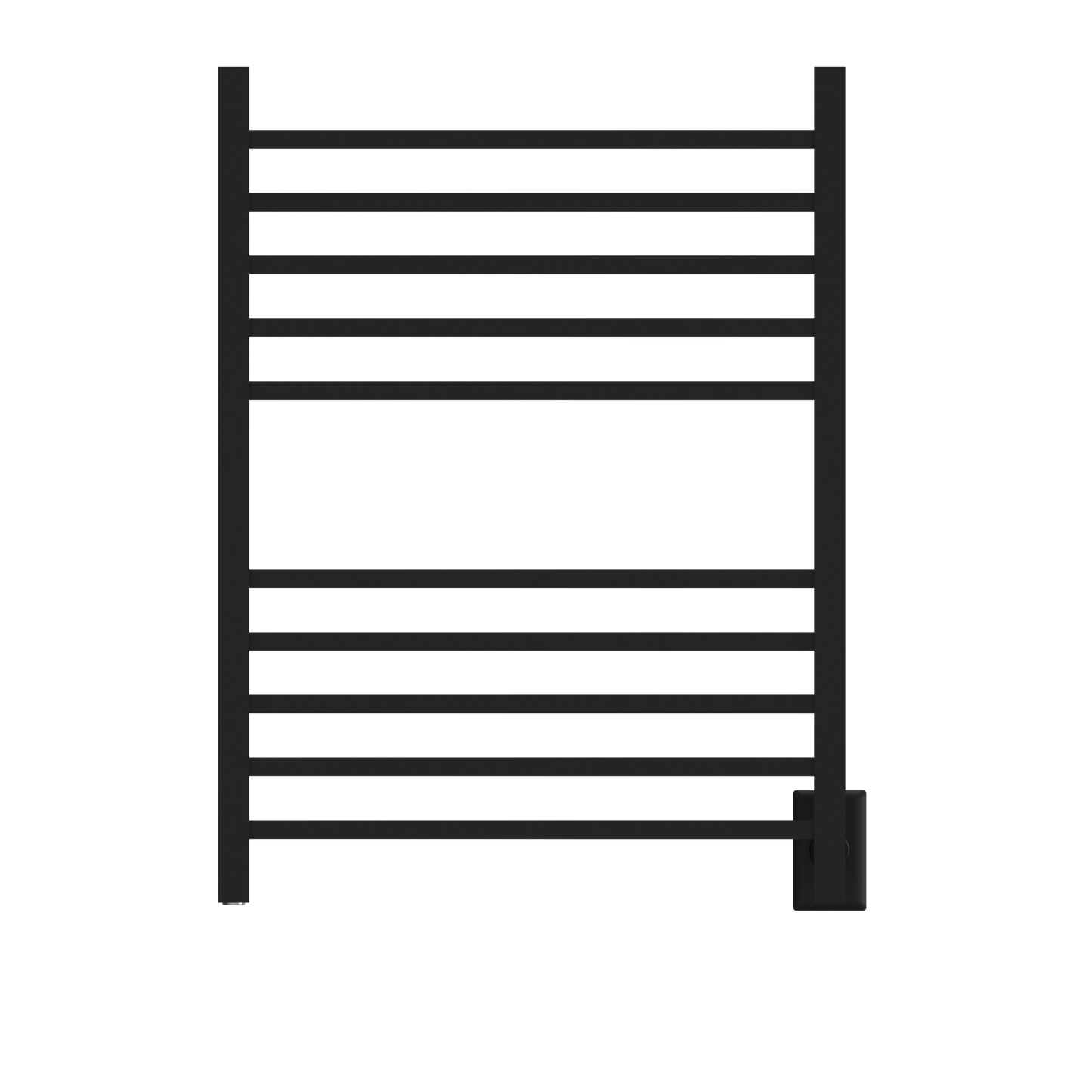 Radiant Square Hardwired + Plug-in Combo 10 Bar Towel Warmer