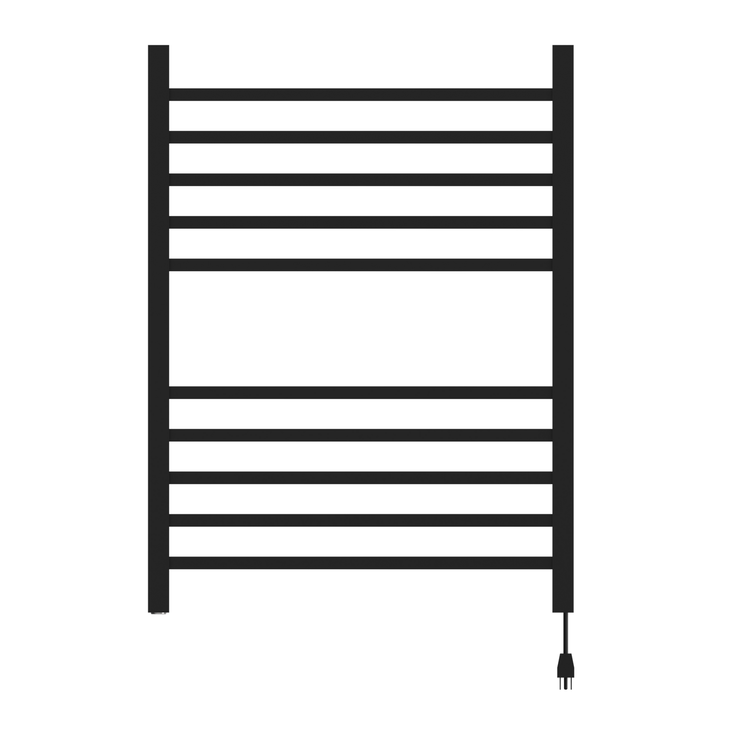 Radiant Square Hardwired + Plug-in Combo 10 Bar Towel Warmer