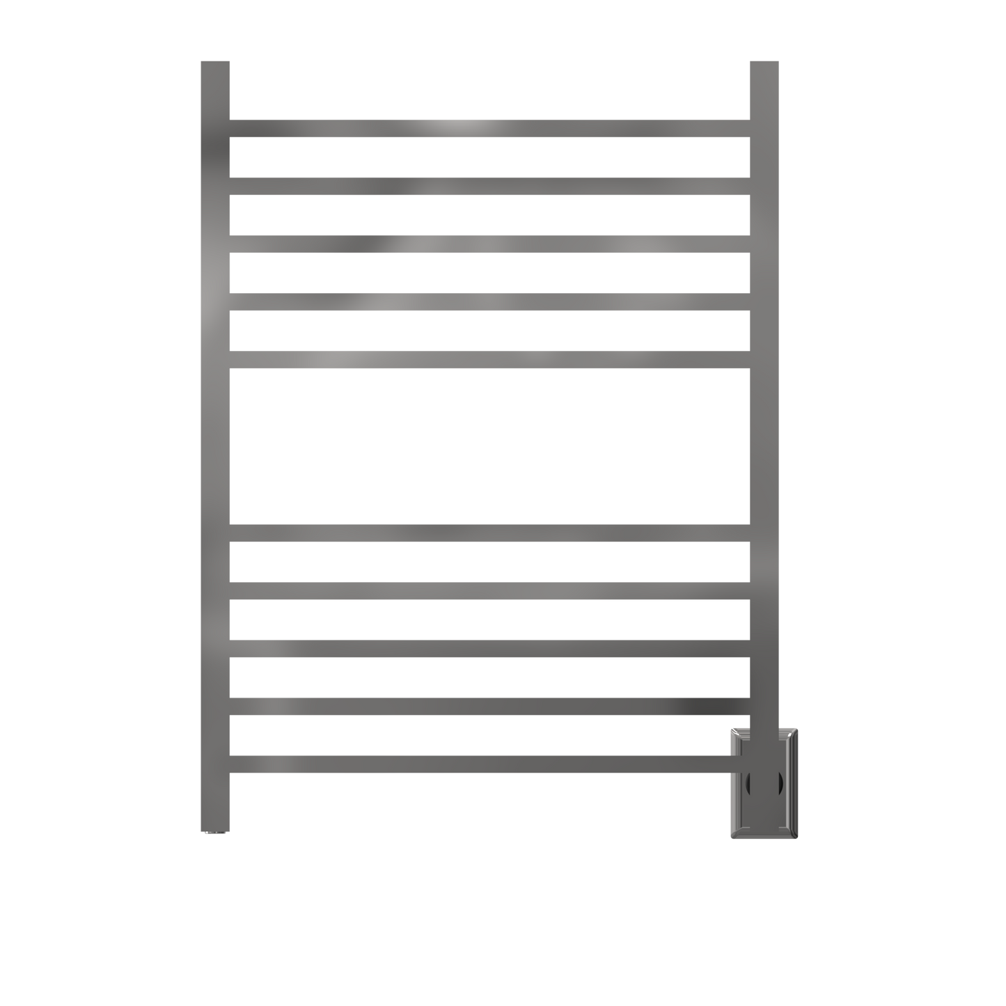 Radiant Square Hardwired + Plug-in Combo 10 Bar Towel Warmer
