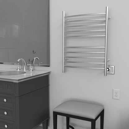 Radiant Hardwired + Plug-in Combo Curved 10 Bar Towel Warmer