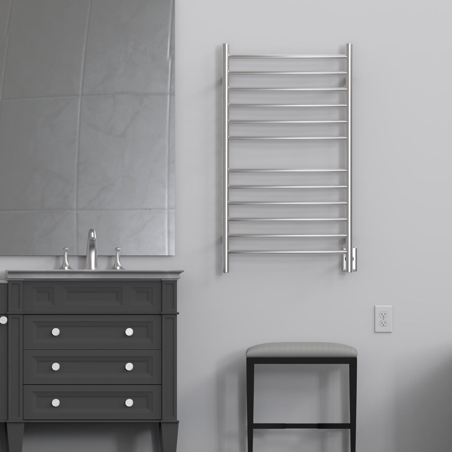 Radiant Large Hardwired + Plug-in Combo Curved 12 Bar Towel Warmer