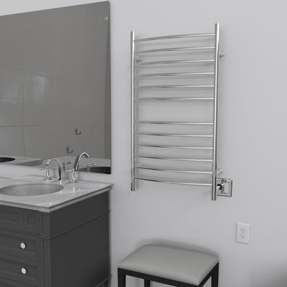 Radiant Large Hardwired + Plug-in Combo Curved 12 Bar Towel Warmer