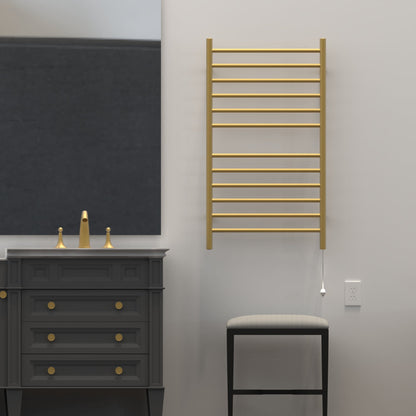 Radiant Large Hardwired + Plug-in Combo Straight 12 Bar Towel Warmer