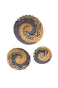 Dakarai Raffia Straw Wall Decor Display Basket Tray Sets