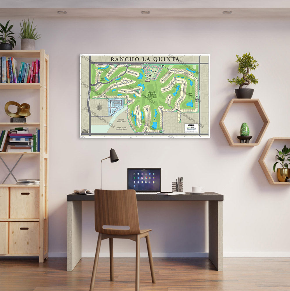 Rancho La Quinta Map, Riverside County, CA - POSTER PRINTS