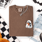Reading Ghost, Cat, Funny, Halloween, Book, Library, Pocket, Comfort Colors T-Shirt