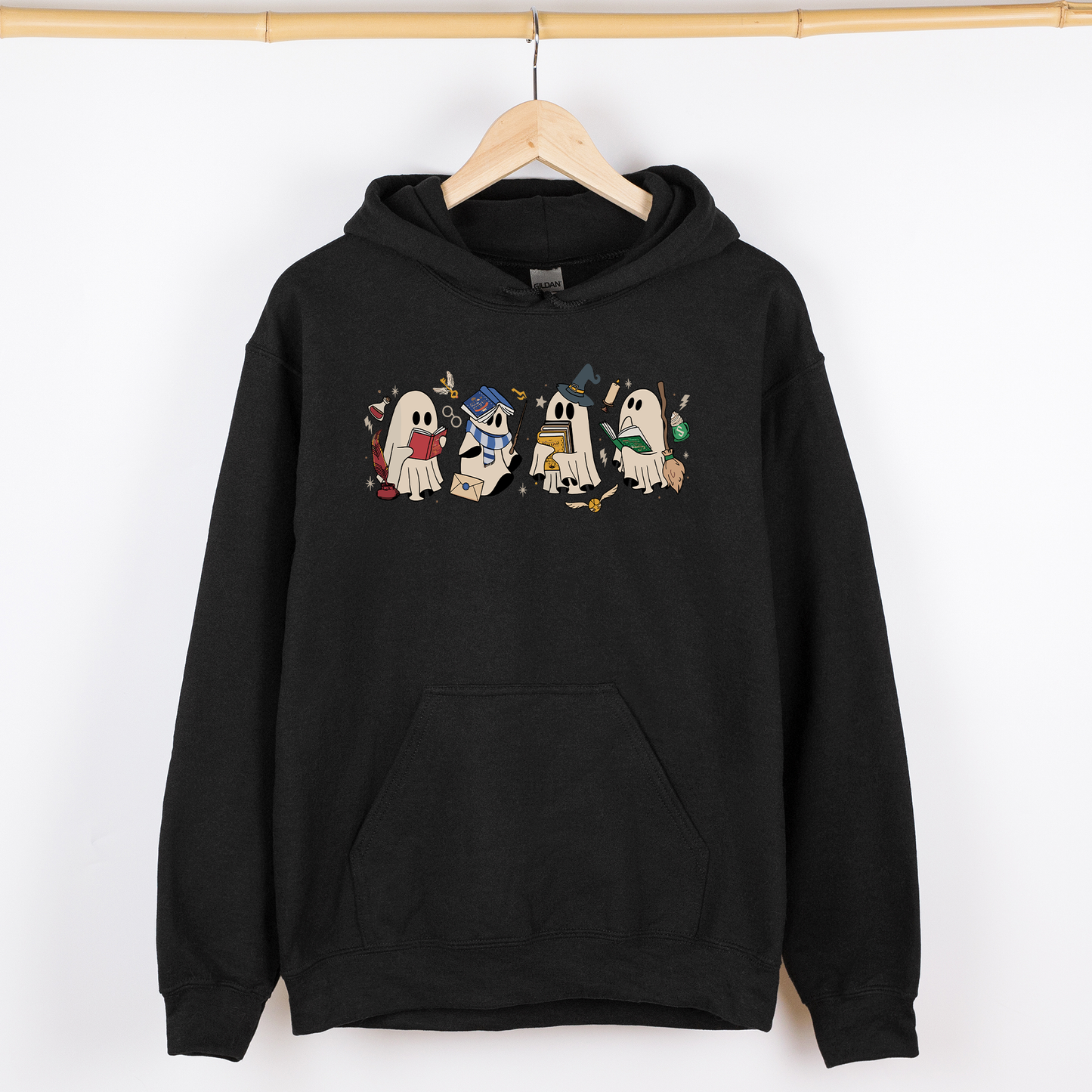 Reading Ghosts, Witches, Wizards, Halloween, Trending, Graphic Hoodie, Hooded Sweatshirt