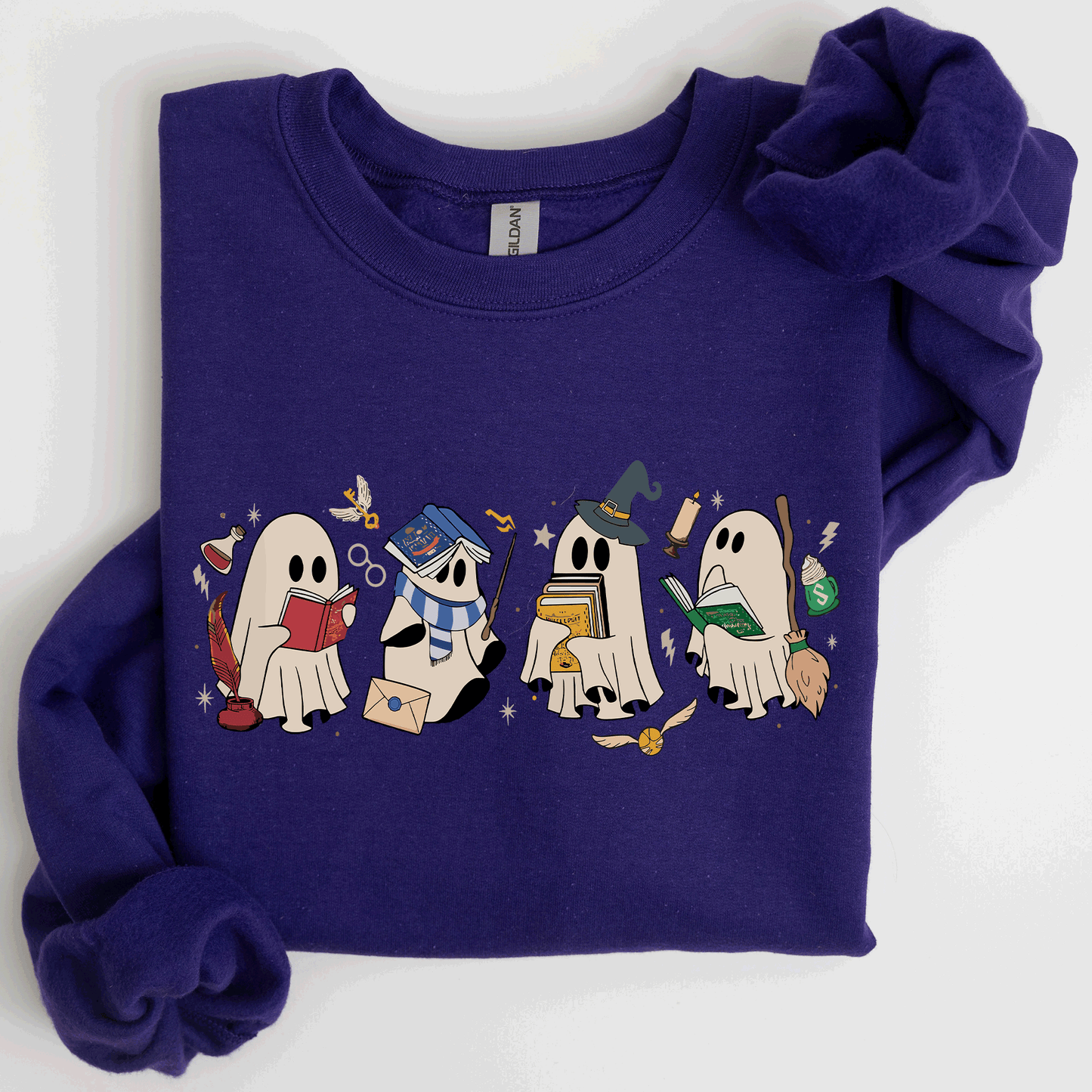 Reading Ghosts, Witches, Wizards, Halloween, Trending Graphic Sweatshirt