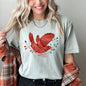Red Bird, Folk Art, Scandinavian, Winter, Christmas, Comfort Colors Tshirt
