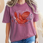 Red Bird, Folk Art, Scandinavian, Winter, Christmas, Comfort Colors Tshirt