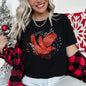 Red Bird, Folk Art, Scandinavian, Winter, Christmas Super Soft Tees