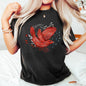 Red Bird, Folk Art, Scandinavian, Winter, Christmas, Comfort Colors Tshirt