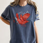 Red Bird, Folk Art, Scandinavian, Winter, Christmas, Comfort Colors Tshirt