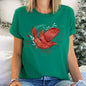 Red Bird, Folk Art, Scandinavian, Winter, Christmas Super Soft Tees