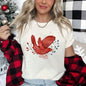 Red Bird, Folk Art, Scandinavian, Winter, Christmas Super Soft Tees