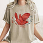 Red Bird, Folk Art, Scandinavian, Winter, Christmas, Comfort Colors Tshirt