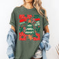 Red Merry and Bright, Candy Cane, Tree, Merry Christmas, Flowers, Floral Tshirt Comfort Colors T-Shirt