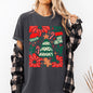 Red Merry and Bright, Candy Cane, Tree, Merry Christmas, Flowers, Floral Tshirt Comfort Colors T-Shirt
