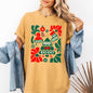 Red Merry and Bright, Ornament, Tree, Merry Christmas, Flowers, Floral Tshirt Comfort Colors T-Shirt