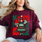 Red Merry and Bright, Ornament, Tree, Merry Christmas, Flowers, Floral Sweatshirt