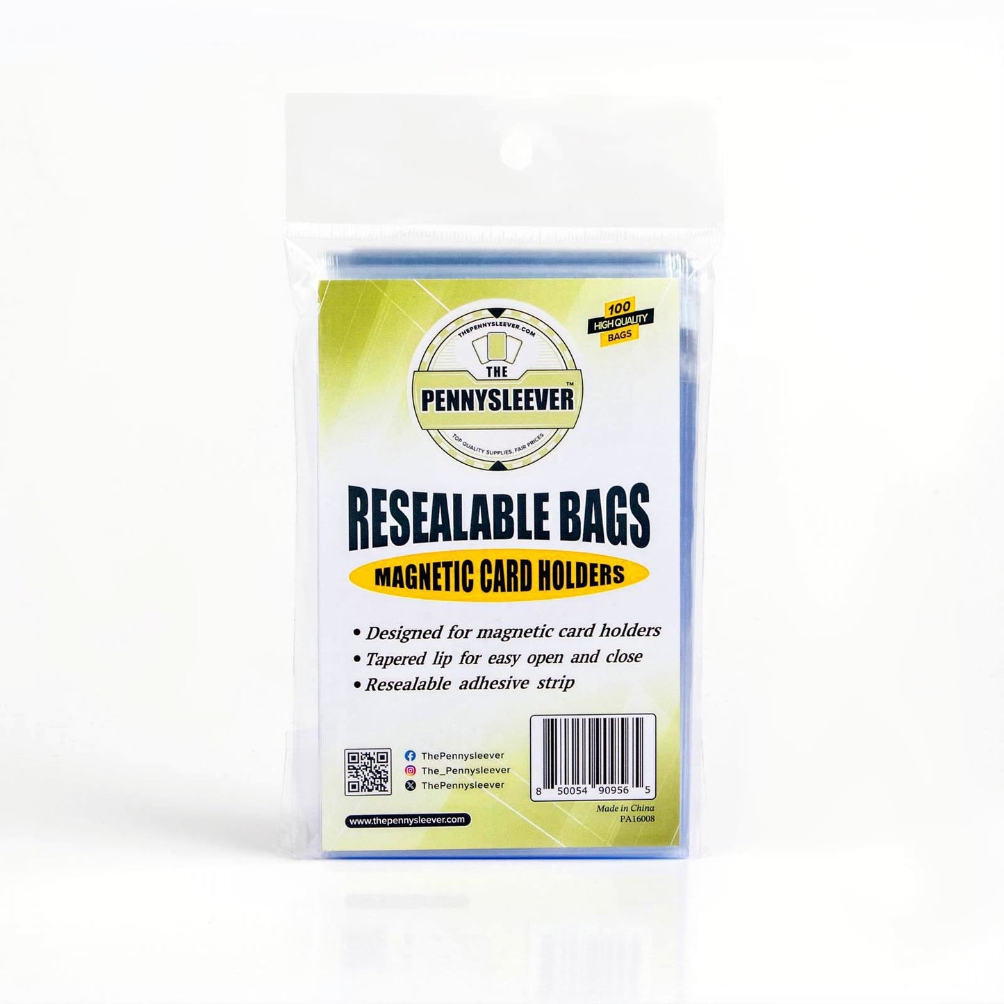 Resealable Bags for Magnetic Card Holders (100 count)