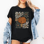 Retro Autumn, Pumpkin and Flowers, Fall, Halloween, Tshirt