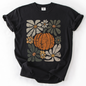 Retro Autumn, Pumpkin and Flowers, Fall, Halloween, Comfort Colors T-Shirt