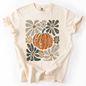 Retro Autumn, Pumpkin and Flowers, Fall, Halloween, Comfort Colors T-Shirt