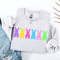 Retro Bunnies, Colorful, Pastel, Easter, Bunny, Jesus, Rabbit, Holiday Sweatshirt