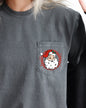 Retro Checkered Santa, Pocket, Christmas, Snow, Winter, Xmas Pocket Tee Comfort Colors T-Shirt