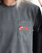 Retro Christmas Mama, Checkered, Pocket, Santa, Snow, Winter, Xmas Pocket Tee Comfort Colors T-Shirt