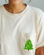 Retro Christmas Tree, Pocket, Santa, Snow, Xmas Pocket Tee Comfort Colors T-Shirt