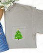 Retro Christmas Tree, Pocket, Santa, Snow, Xmas Pocket Tee Comfort Colors T-Shirt