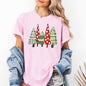 Retro Christmas Trees, Winter, Snow, Santa Tshirt Comfort Colors T-Shirt