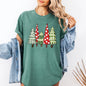 Retro Christmas Trees, Winter, Snow, Santa Tshirt Comfort Colors T-Shirt
