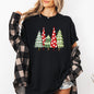 Retro Christmas Trees, Winter, Snow, Santa Tshirt Comfort Colors T-Shirt
