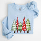 Retro Christmas Trees, Winter, Snow, Santa Sweatshirt
