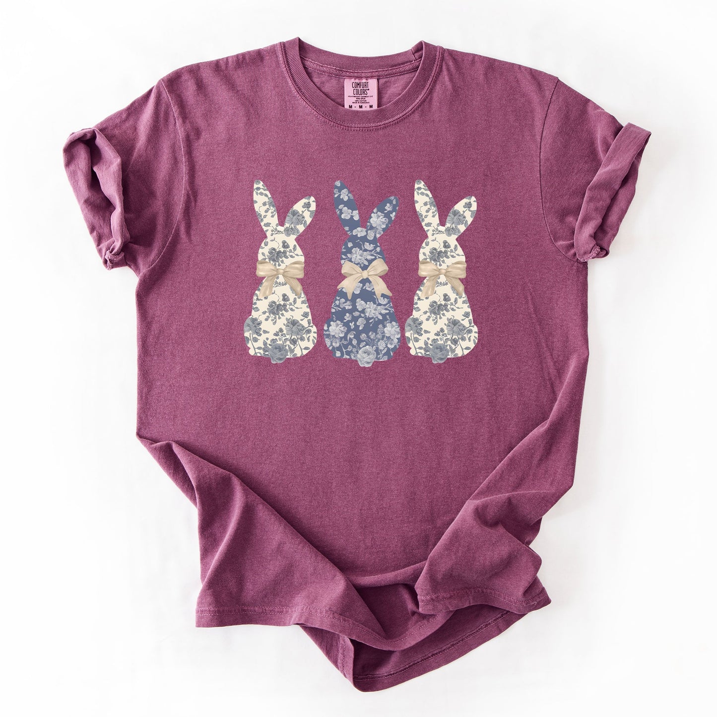 Retro Easter Bunnies, Girly, Chinoiserie Patterns, Cute, Rabbits Tshirt Comfort Colors T-Shirt