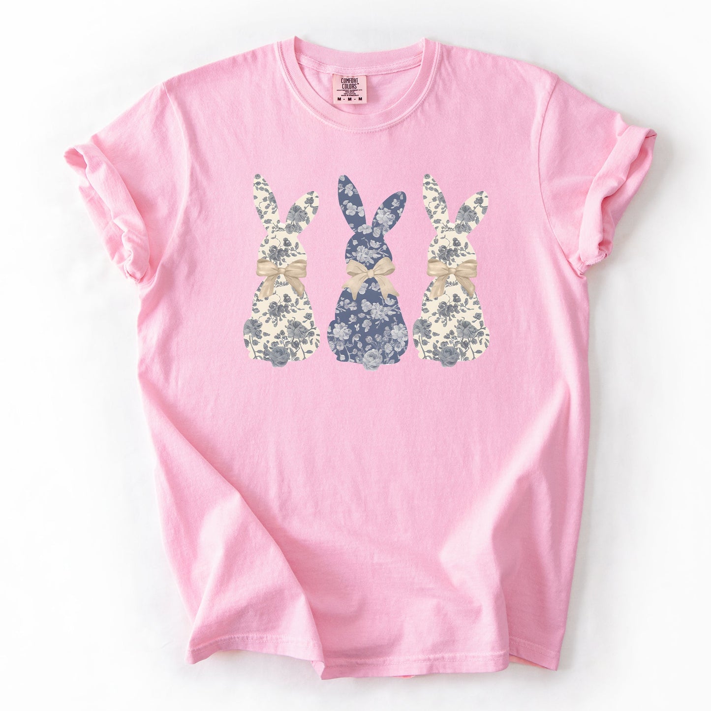 Retro Easter Bunnies, Girly, Chinoiserie Patterns, Cute, Rabbits Tshirt Comfort Colors T-Shirt