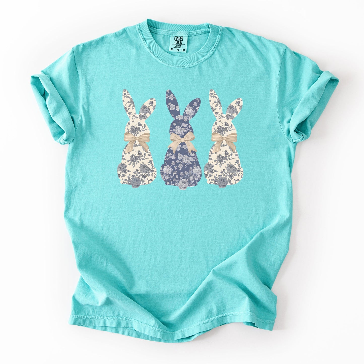 Retro Easter Bunnies, Girly, Chinoiserie Patterns, Cute, Rabbits Tshirt Comfort Colors T-Shirt